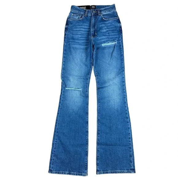 Urban Outfitters High Rise Ripped Flared Jeans Size 25 - Picture 6 of 15